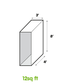 12 square foot storage unit