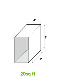 20 square foot storage unit