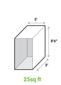 25 square foot storage unit