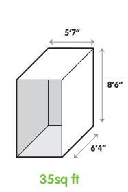 35 square foot storage unit