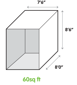 60 square foot storage unit